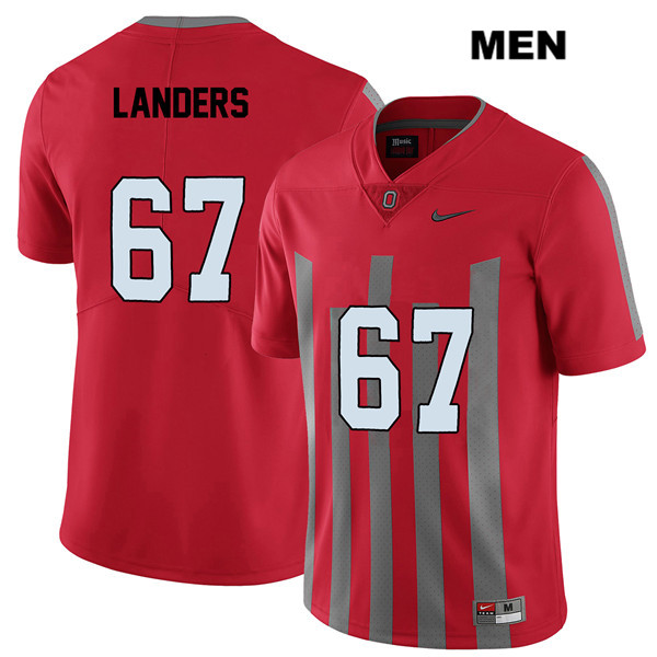 Ohio State Buckeyes Men's Robert Landers #67 Red Authentic Nike Elite College NCAA Stitched Football Jersey WO19O74YM